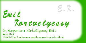 emil kortvelyessy business card